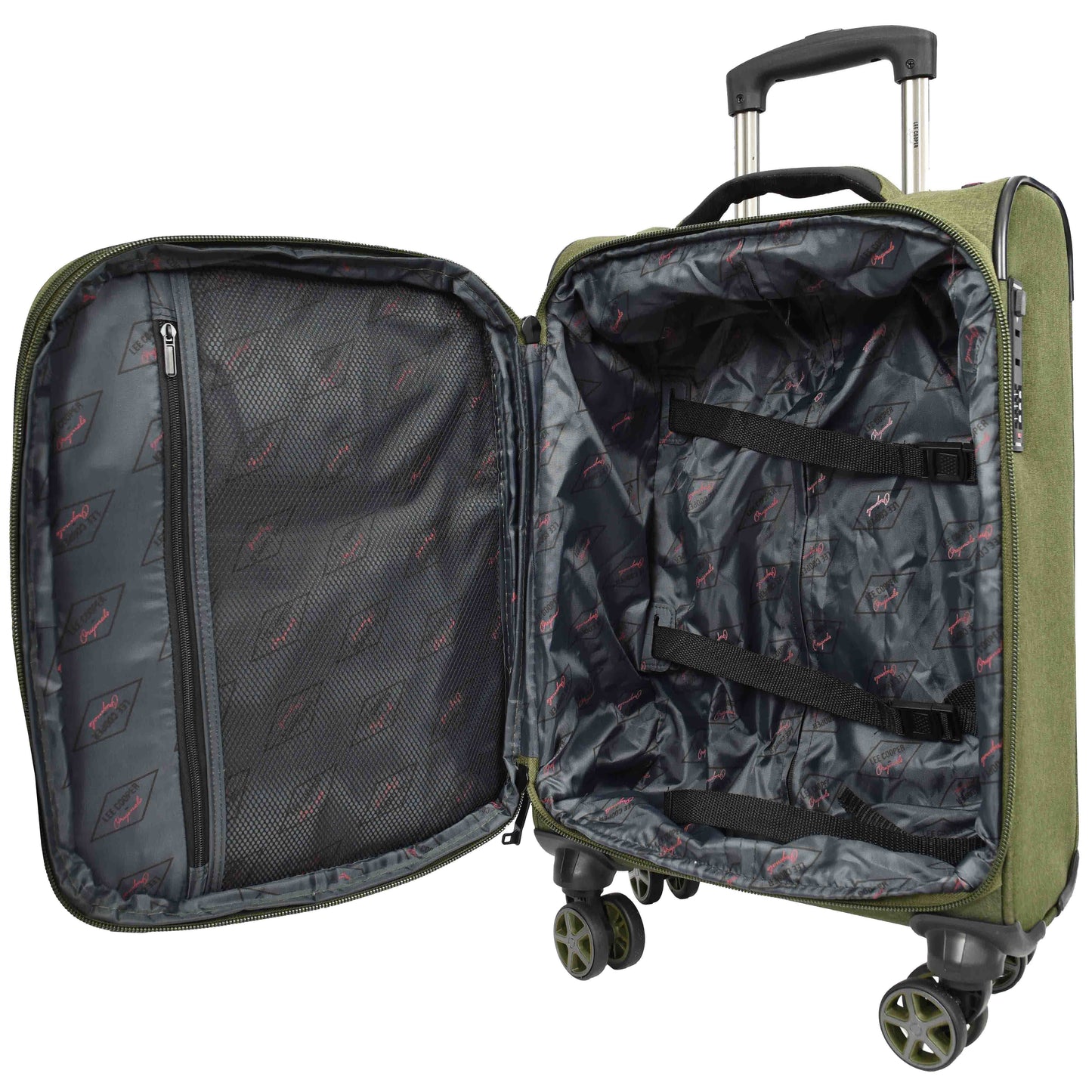 Soft Lightweight Expandable Luggage Set Wheeled HLG30533 Khaki Green 16