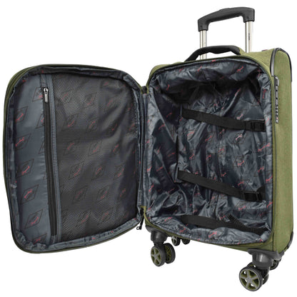 Soft Lightweight Expandable Luggage Set Wheeled HLG30533 Khaki Green 16